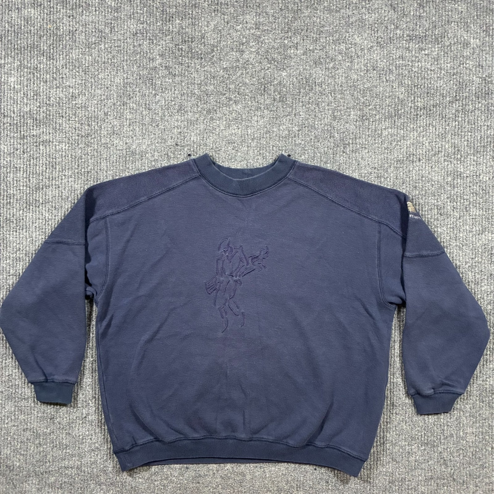 Vintage Ashworth Mens Sweatshirt Size L Usa Made Embroidered Golfer Crewneck